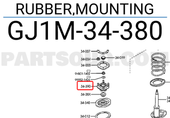 RUBBER,MOUNTING GJ1M34380A | Mazda Parts | PartSouq