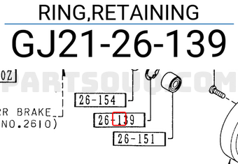 Mazda GJ2126139 RING,RETAINING