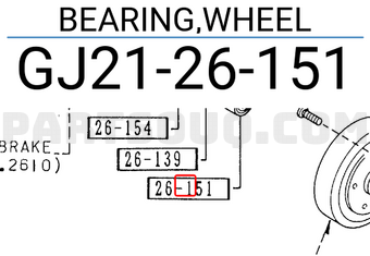 Mazda GJ2126151 BEARING,WHEEL