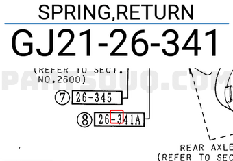 Mazda GJ2126341 SPRING,RETURN