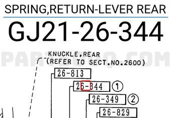 Mazda GJ2126344 SPRING,RETURN-LEVER REAR