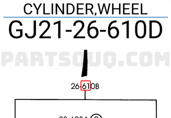 Mazda GJ2126610D CYLINDER,WHEEL