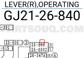 Mazda GJ2126840 LEVER(R),OPERATING