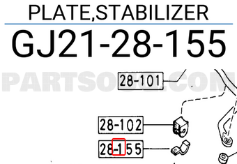 Mazda GJ2128155 PLATE,STABILIZER