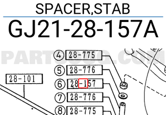 Mazda GJ2128157A SPACER,STAB
