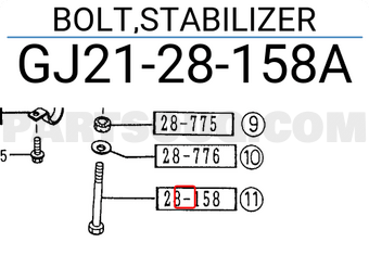 Mazda GJ2128158A BOLT,STABILIZER