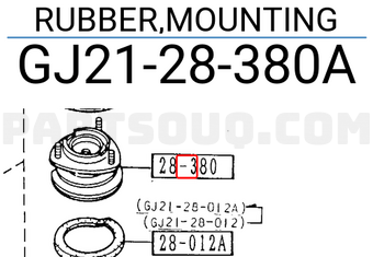 Mazda GJ2128380A RUBBER,MOUNTING