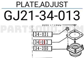 Mazda GJ2134013 PLATE,ADJUST