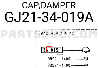 Mazda GJ2134019A CAP,DAMPER