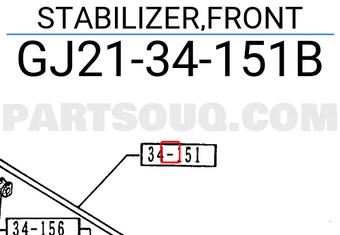 Mazda GJ2134151B STABILIZER,FRONT