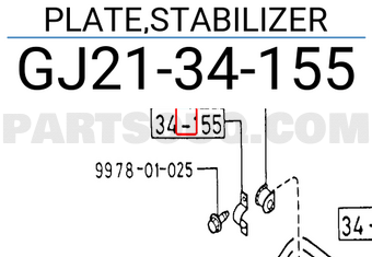 Mazda GJ2134155 PLATE,STABILIZER