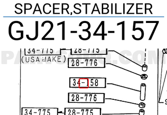 Mazda GJ2134157 SPACER,STABILIZER