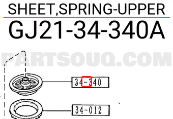 Mazda GJ2134340A SHEET,SPRING-UPPER