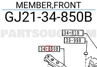 Mazda GJ2134850B MEMBER,FRONT