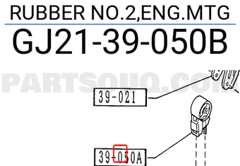 Mazda GJ2139050B RUBBER NO.2,ENG.MTG