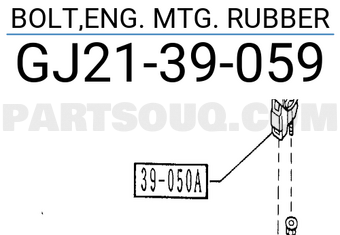 Mazda GJ2139059 BOLT,ENG. MTG. RUBBER
