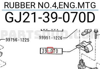 Mazda GJ2139070D RUBBER NO.4,ENG.MTG