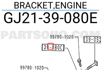 Mazda GJ2139080E BRACKET,ENGINE