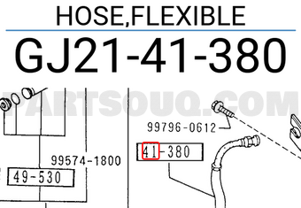 Mazda GJ2141380 HOSE,FLEXIBLE