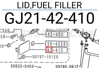 Mazda GJ2142410 LID,FUEL FILLER