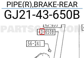 Mazda GJ2143650B PIPE(R),BRAKE-REAR