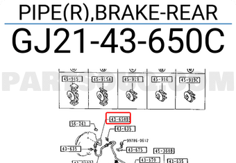 Mazda GJ2143650C PIPE(R),BRAKE-REAR