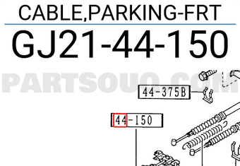Mazda GJ2144150 CABLE,PARKING-FRT