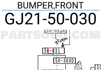 Mazda GJ2150030 BUMPER,FRONT