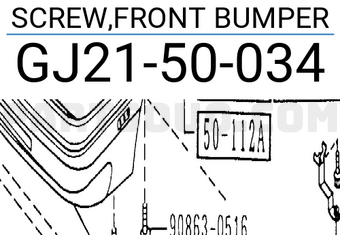 Mazda GJ2150034 SCREW,FRONT BUMPER