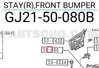 Mazda GJ2150080B STAY(R),FRONT BUMPER