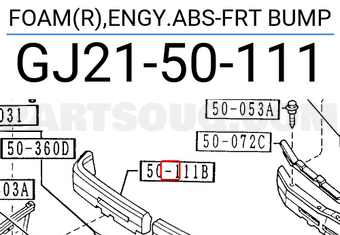 Mazda GJ2150111 FOAM(R),ENGY.ABS-FRT BUMP