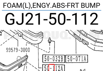 Mazda GJ2150112 FOAM(L),ENGY.ABS-FRT BUMP