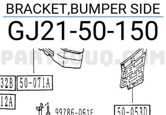 Mazda GJ2150150 BRACKET,BUMPER SIDE