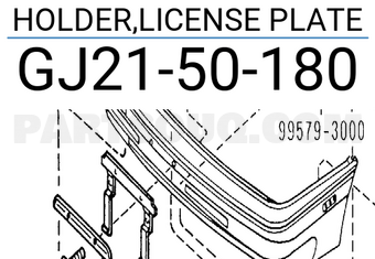 Mazda GJ2150180 HOLDER,LICENSE PLATE