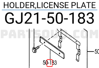 Mazda GJ2150183 HOLDER,LICENSE PLATE