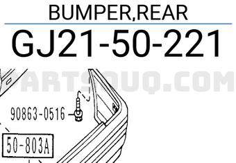 Mazda GJ2150221 BUMPER,REAR