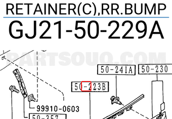 Mazda GJ2150229A RETAINER(C),RR.BUMP