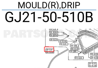 Mazda GJ2150510B MOULD(R),DRIP