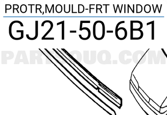 Mazda GJ21506B1 PROTR,MOULD-FRT WINDOW