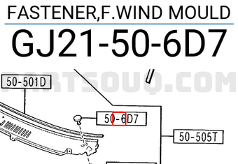 Mazda GJ21506D7 FASTENER,F.WIND MOULD