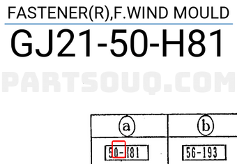 Mazda GJ2150H81 FASTENER(R),F.WIND MOULD