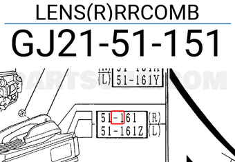 Mazda GJ2151151 LENS(R)RRCOMB