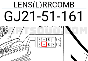 Mazda GJ2151161 LENS(L)RRCOMB