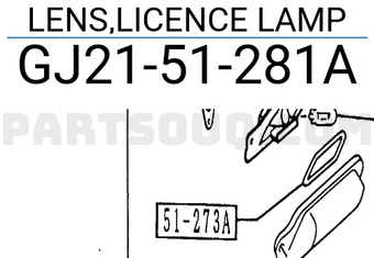 Mazda GJ2151281A LENS,LICENCE LAMP