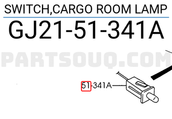 Mazda GJ2151341A SWITCH,CARGO ROOM LAMP