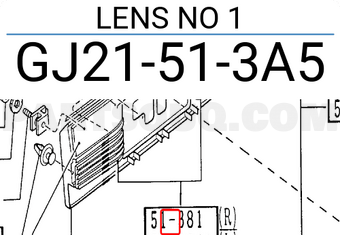 Mazda GJ21513A5 LENS NO 1
