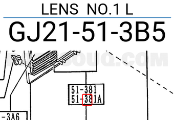 Mazda GJ21513B5 LENS NO.1 L