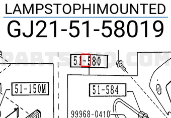 Mazda GJ215158019 LAMPSTOPHIMOUNTED