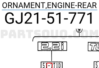 Mazda GJ2151771 ORNAMENT,ENGINE-REAR