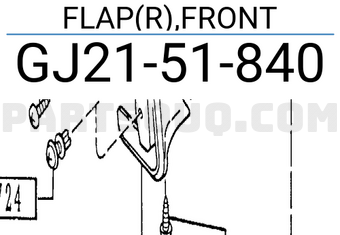 Mazda GJ2151840 FLAP(R),FRONT